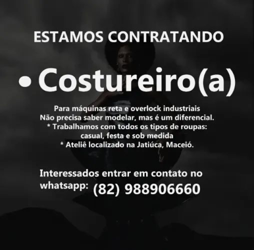 Costureiro(a) com experiência