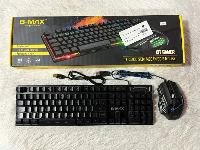 Kit Teclado e Mouse Gamer RGB Lacrado