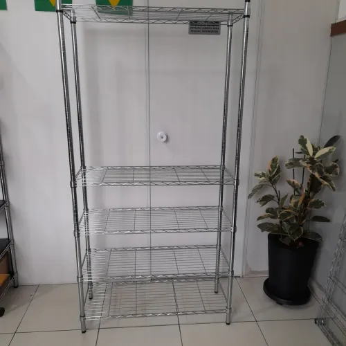 Estante de Metal Cromado com 5 Prateleiras Aramada