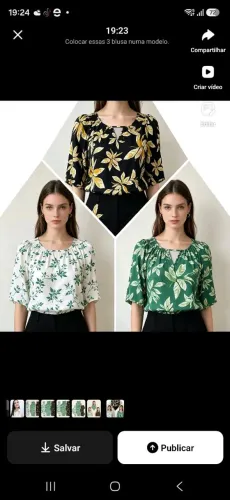 3 POR 20 REAIS - LINDAS BLUSAS ESTAMPADAS TAMANHO G
