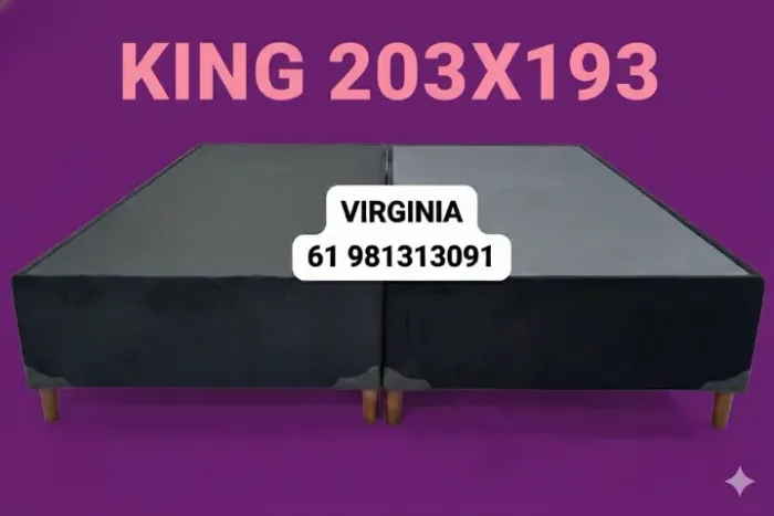 size king super - medidas 203x193x30 - n ovas - reforçada 14 pezinhos 300kg suporta