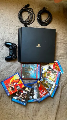 Ps4 pró 1 TB com varios jogos