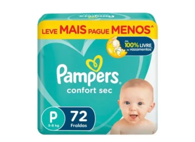 Fralda Pampers Confort Sec 72 unidades