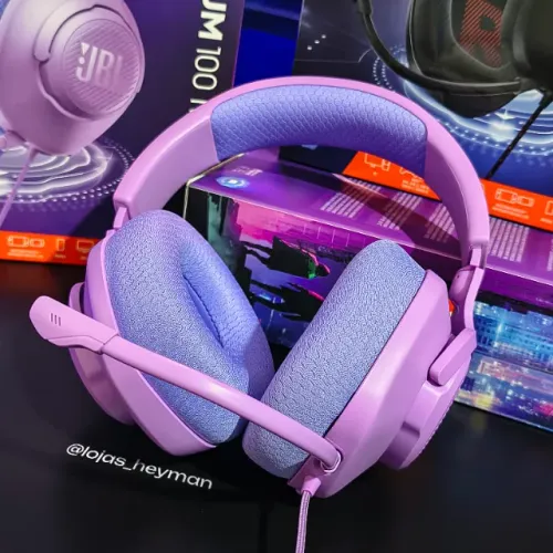 JBL Quantum 100M2 Roxo Headset Gamer com Microfone Som Surround P2