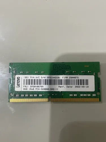 Memória RAM Notebook 8GB DDR4 3200MHz SO-DIMM Lenovo