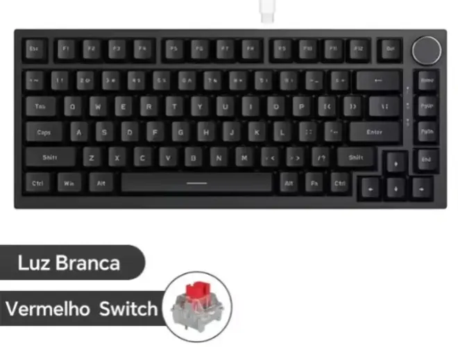 Teclado Mecânico Ajazz AK820 Wired Black