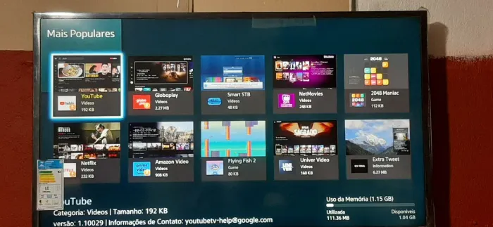 Smart TV Samsung 40 polegadas