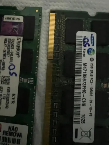 Memória ram Notbook