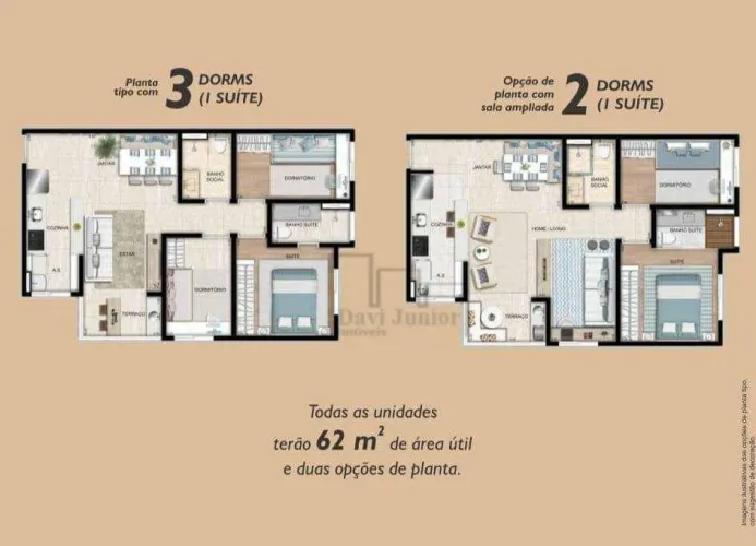 Apartamento com 3 dormitórios à venda, 62 m² por R$ 370.000,00 - Altos do Trujillo - Soroc