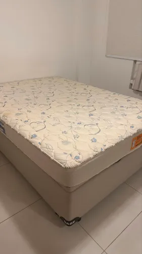 Cama box baú casal + colchão casal espuma D33 Probel