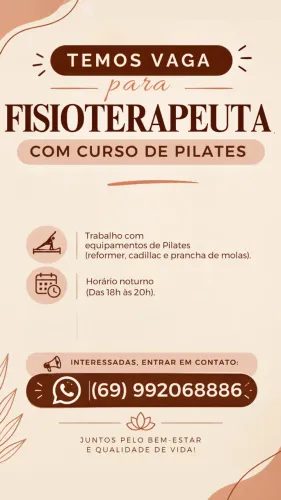 Vaga para Fisioterapeuta