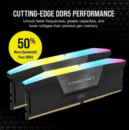Memória Corsair Vengeance RGB DDR5 32GB 6000MT/s CL36 - Open Box