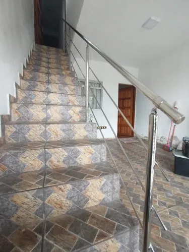 Guarda corpo em Aço Inox 304 com 3 travessas - Sob Medida