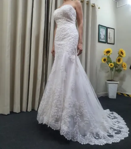 VESTIDO DE NOIVA TODO BORDADO