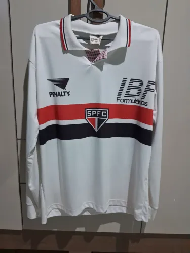 Camisa sao paulo Retro Ibf manga longa 1992 Tecido Poliester tamano m 51x64