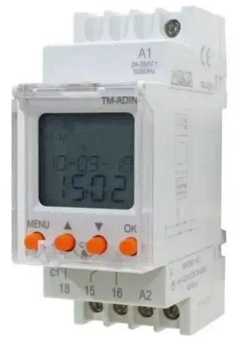 Timer programador digital semanal Metaltex TM-ADIN trilho DIN 24-264 V