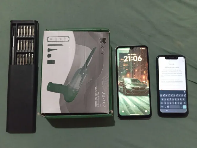Vendo 2 Celulares, 1 Mine Aspirador portátil e 1kit de ferramentas para celular 