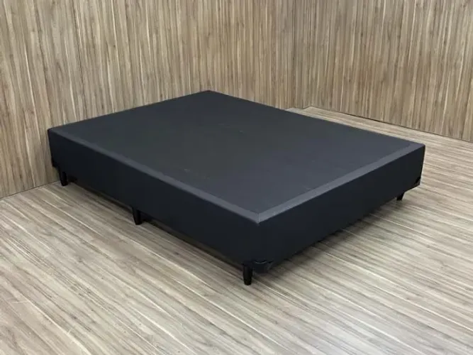 Box Casal Suede Preto 138x188 Oferta Especial