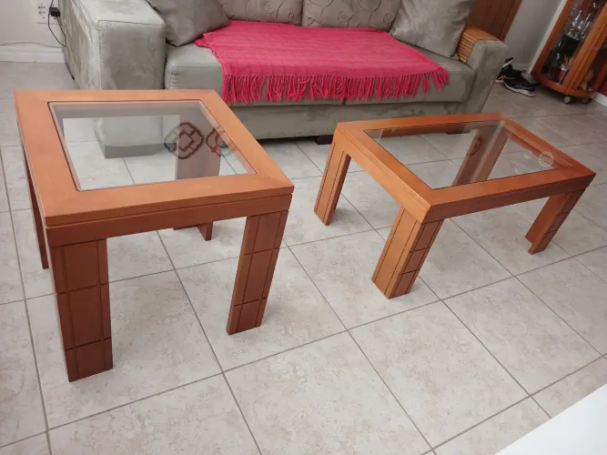 Conjunto de mesinhas de centro e canto para Sala