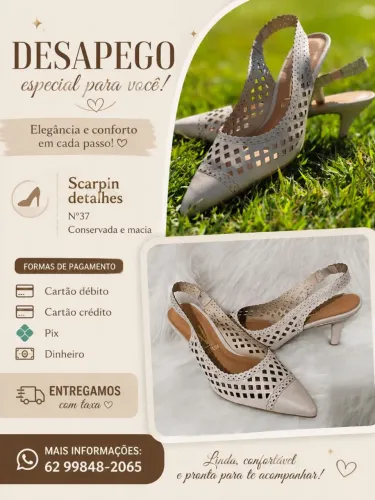 Scarpin Detalhes Nude 