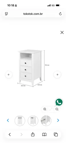 Criado mudo / mesa de cabeceira Tokstok