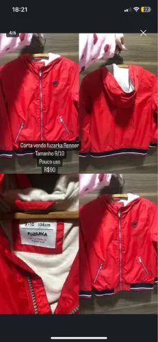 Lote frio menino Renner e polo tam 9/10