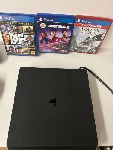 Ps4 Slim + 3 jogos + 3 controles