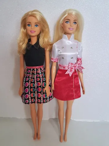 Lote 2 Bonecas Barbie roupa Fashionista + Barbie roupa Chef de cozinha 