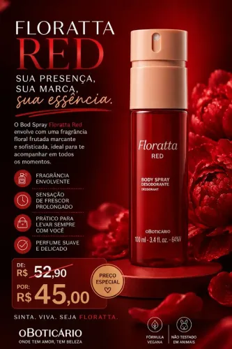 Body spray floratta red