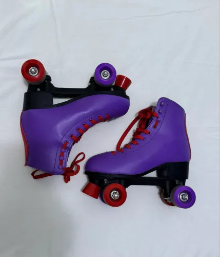 Patins Quad Roller 4 rodas- Retrô Roll Roxo- dtc