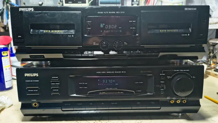 receiver Philips FR 732 e FC731 DECK auto reverse duplos