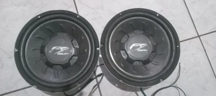 Par Subwoofer 10 polegadas 300rms bobina dupla Falcon