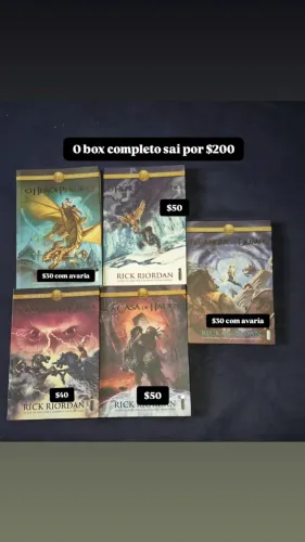 livro - BOX OS HEROIS DO OLIMPO