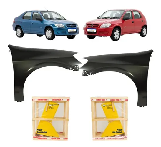 Par Paralama Chevrolet Prisma Celta 2006 A 2012 2007 A 2016