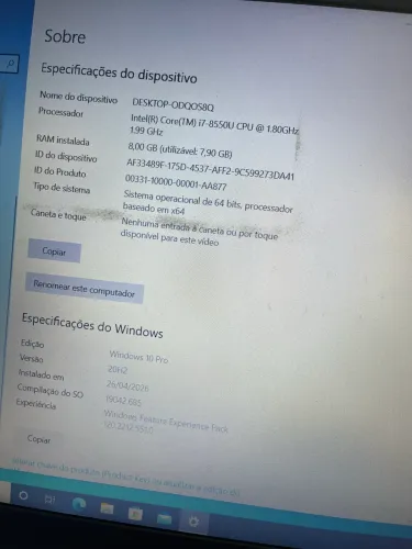Notbook Dell core I7
