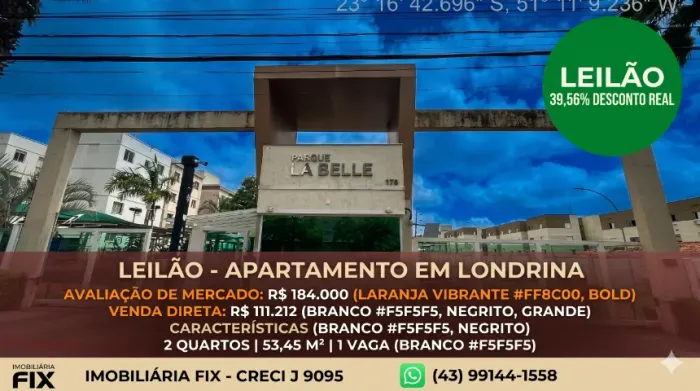 ? LONDRINA - 40% ABAIXO DO VALOR DE MERCADO
