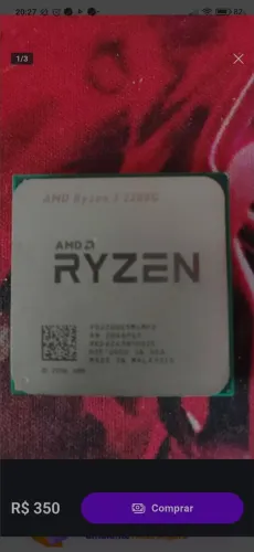 RYZEN 3 2200G conservado e funcionando 