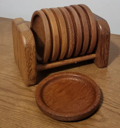 Conjunto de 8 porta copos + suporte