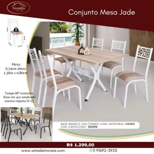 Conjunto Mesa Jade - Á pronta entrega