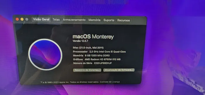 Imac 2011 com MacOs Monterey
