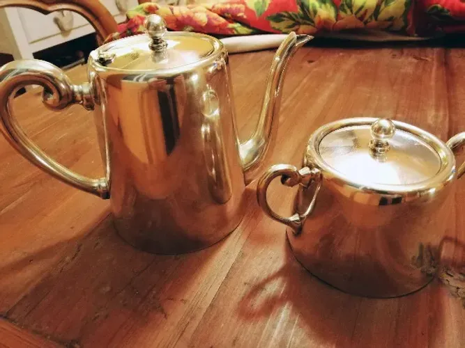 Cafeteira e açucareiro  -  prata 90 da marca WOLFF