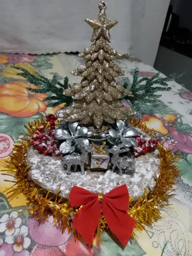 Enfeite de mesa de Natal - artesanato