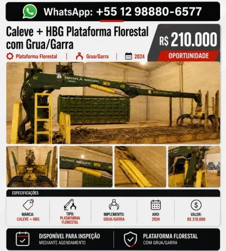 Plataforma Florestal Roll On com Garra HB