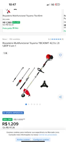 Roçadeira multifuncional toyama