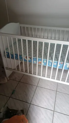 Berço usado uma única vez.