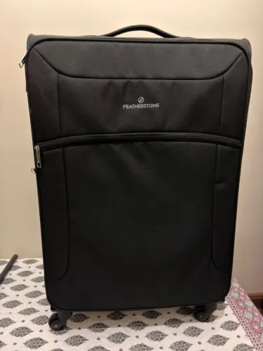 Mala Grande 23kg - Preta | Tecido Poliéster | Rodinhas 360° | Usada 1x