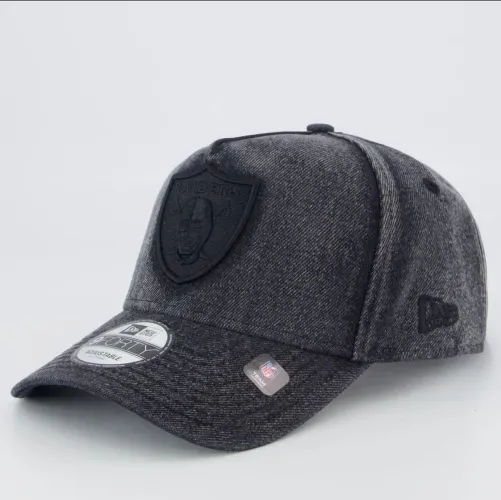 Boné New Era NFL Las Vegas Raiders Denim 940AF Mescla Preto