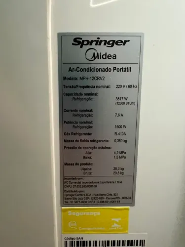 Ar condicionado portátil midea - 12 mil Btu