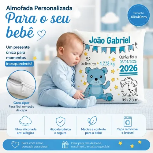 Almofada Personalizada para Bebê Love