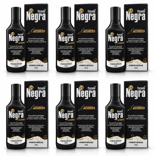 Kit 6 Pomada Negra Original Natubio